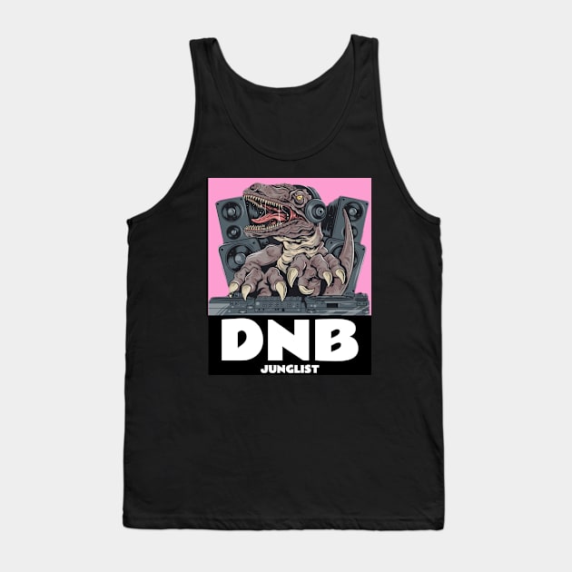 DNB  - Junglist T.Rex Dj (pink) Tank Top by DISCOTHREADZ 